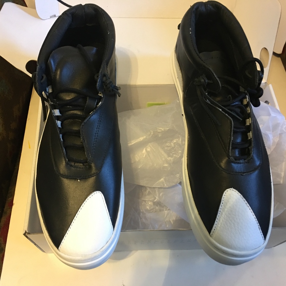 Clear Weather Everest Shoes Blk/Wh Leather Sz 13